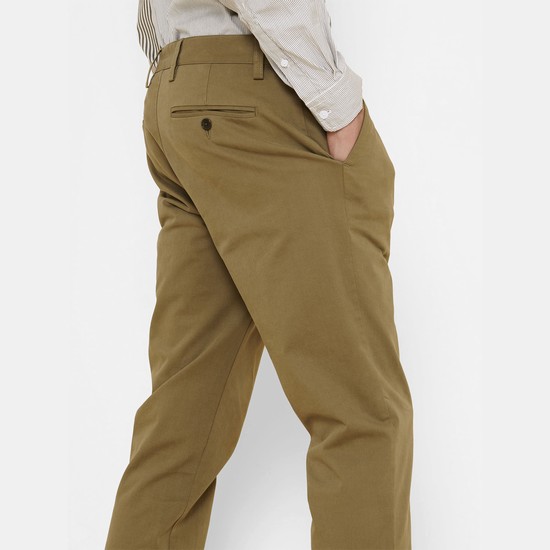 Aigle Cotton Chino Pants Men Olive ZA-18576